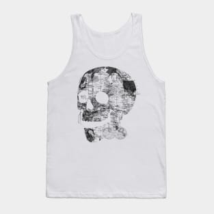 Skull Wanderlust Black and White Tank Top